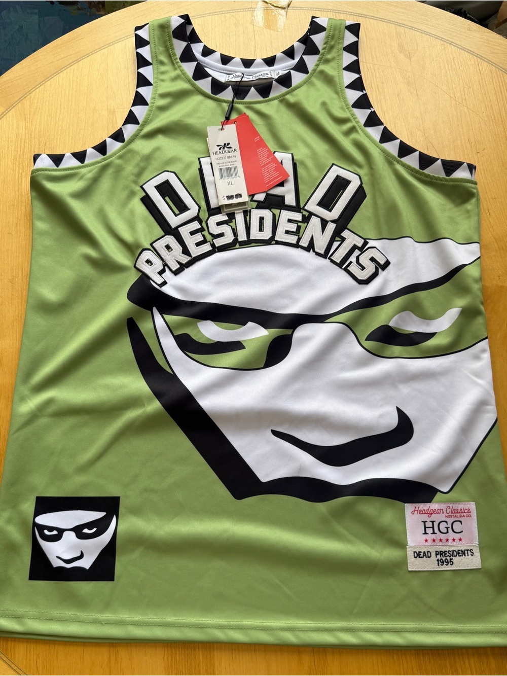 Headgear Classics Dead Presidents 1995 Jersey Tank Top XL NWT Hip Hop Green